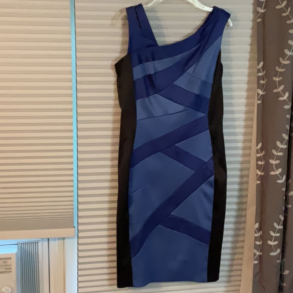 Size 12 Sangria Blue and Black Cocktail Party dress